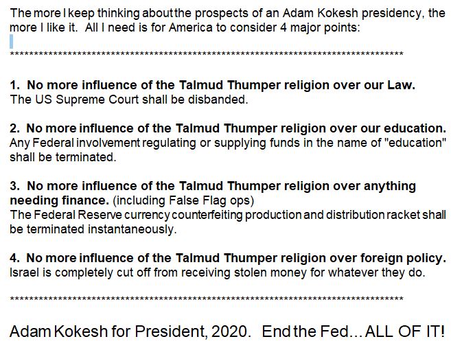 kokesh - end the fed and talmud influence.JPG