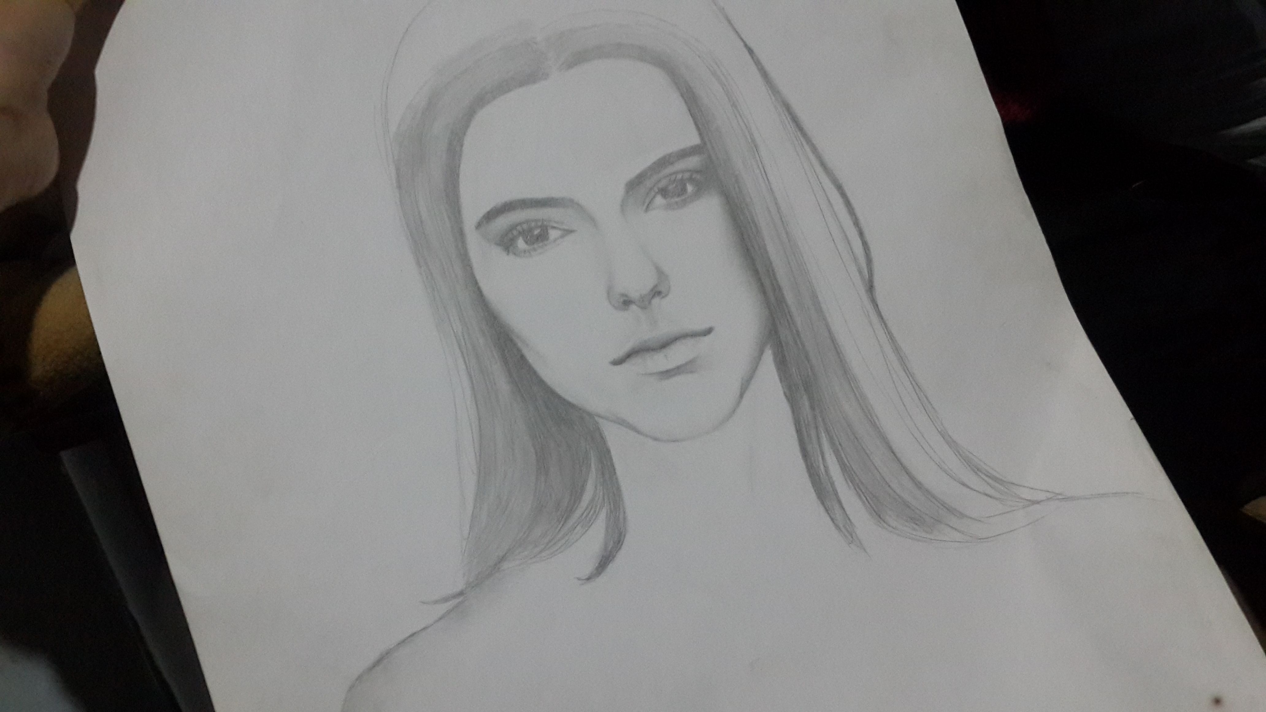 Kendall Jenner Drawing  First Time Drawing with Colored Pencils by Ariel  Lee  YouTube
