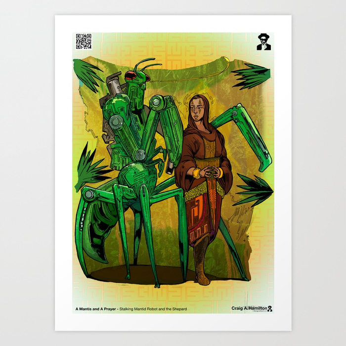 a-mantis-and-a-prayer-the-stalking-robot-mantid-and-the-shepherd-prints.jpg