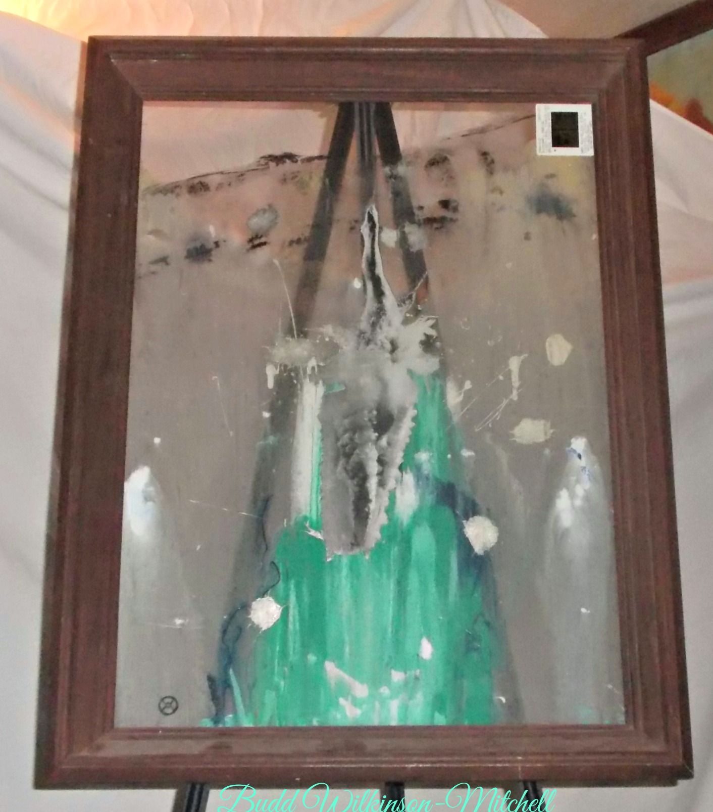 Dive 2012 22x16 Inch Mixed Media on Glass in Artist's Frame.jpg