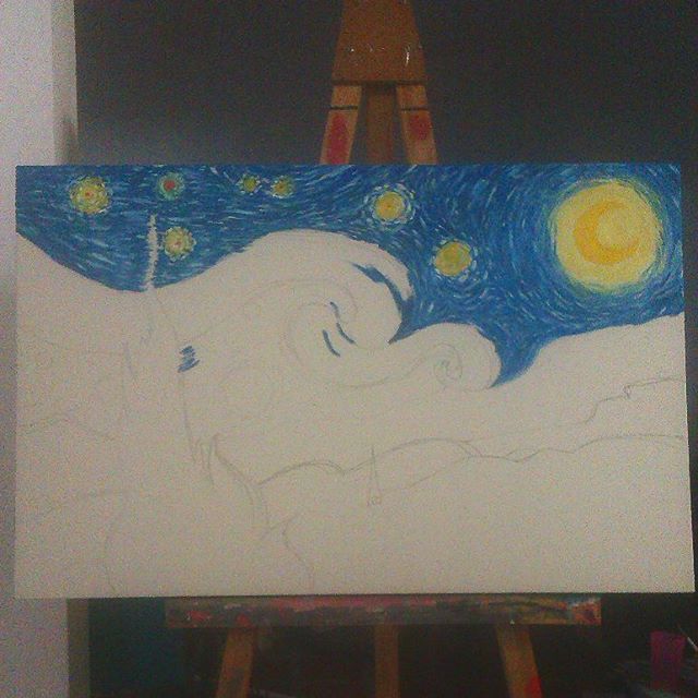 Como hacer la Noche Estrellada de Van Gogh - Tutorial — Steemit