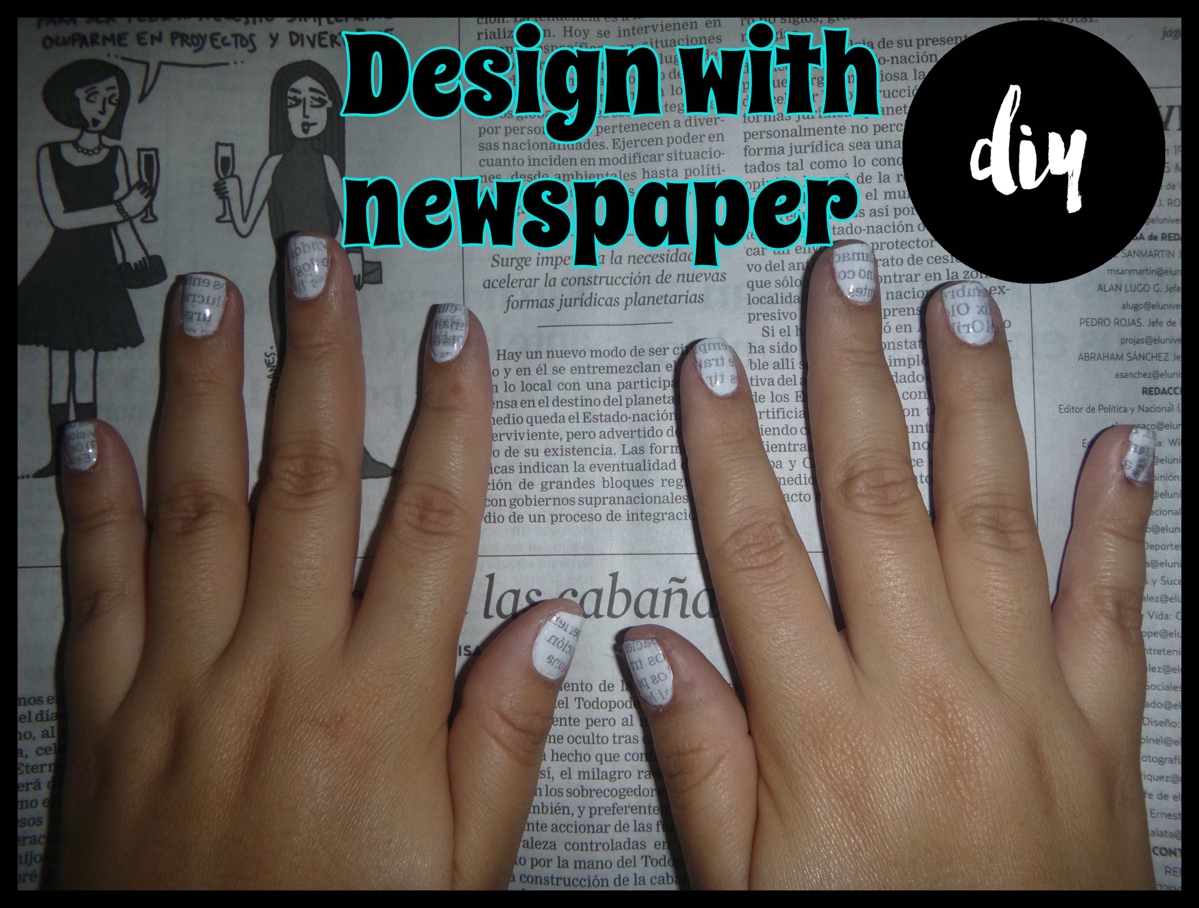 DIY Newspaper Nails Tutorial - Easy and Cute Nail Art