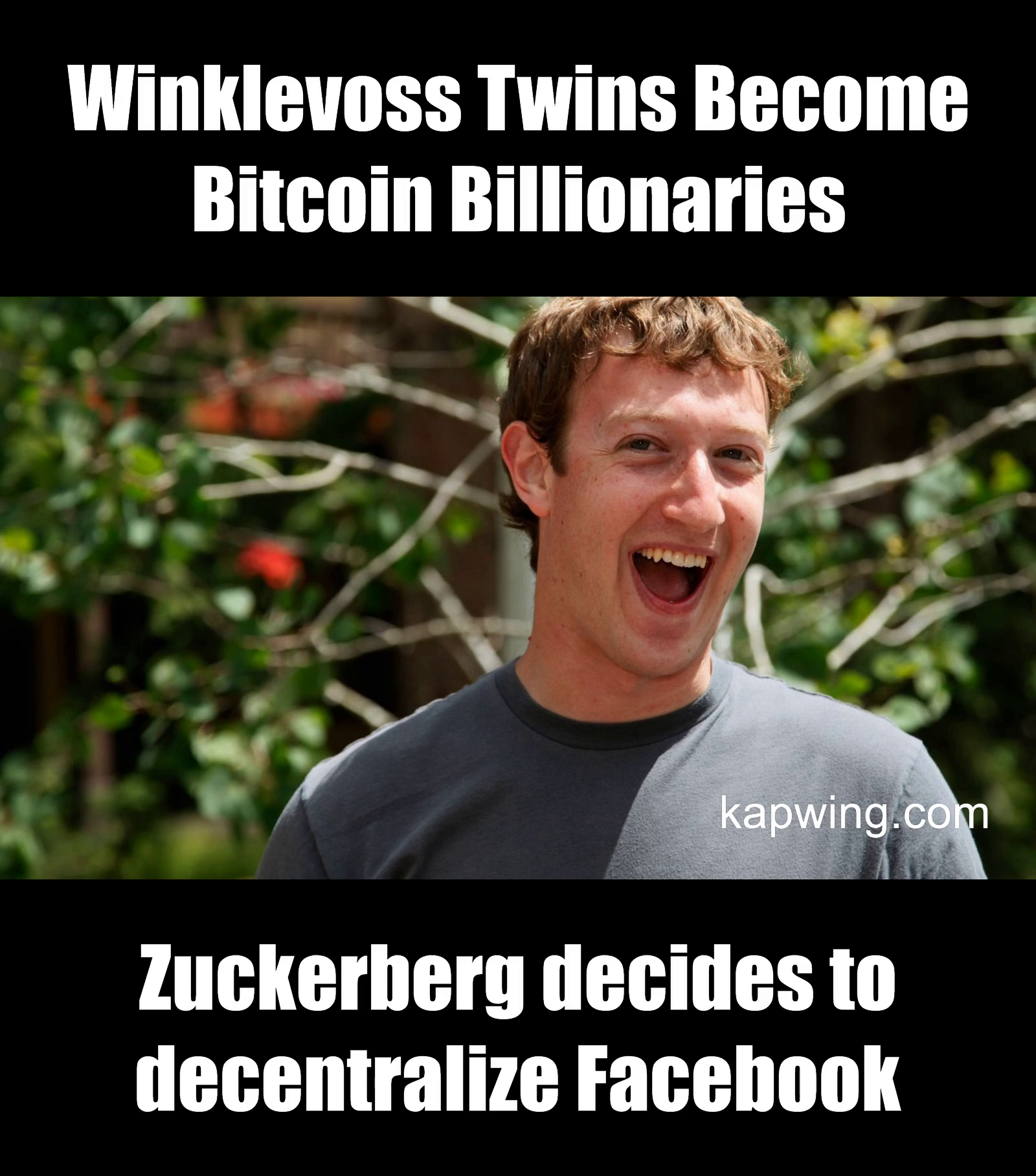 MEME Winklevoss Twins Become Bitcoin Billionaries Zuckerberg