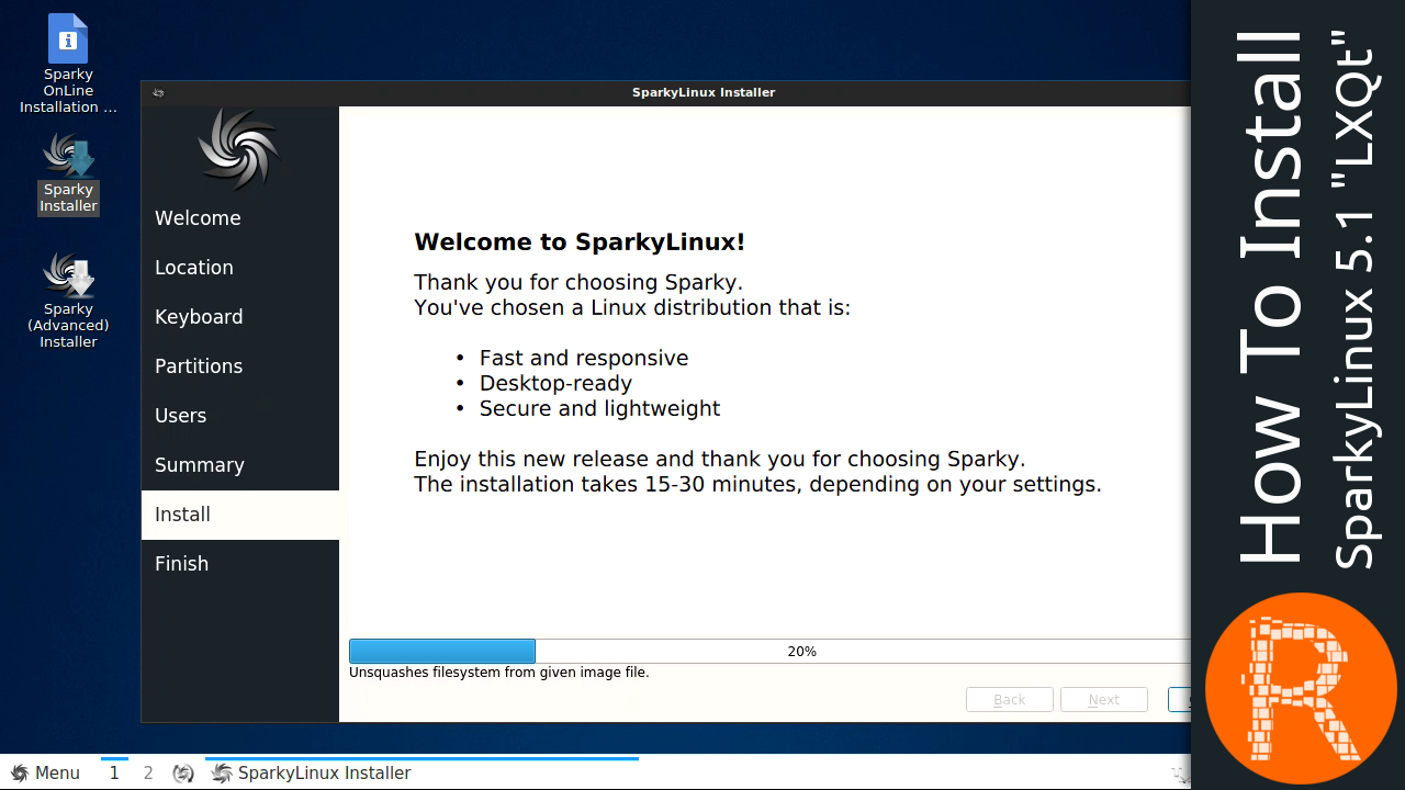 sparkylinux advanced installer tutorial