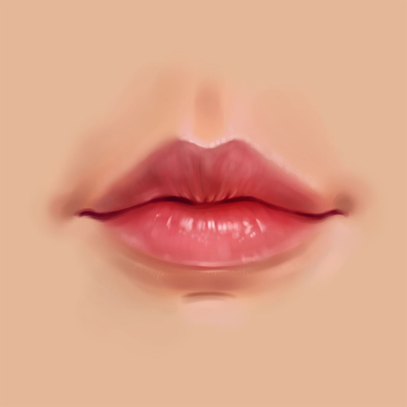 DIGITAL ART TUTORIAL How to paint lips 9 steps Steemit