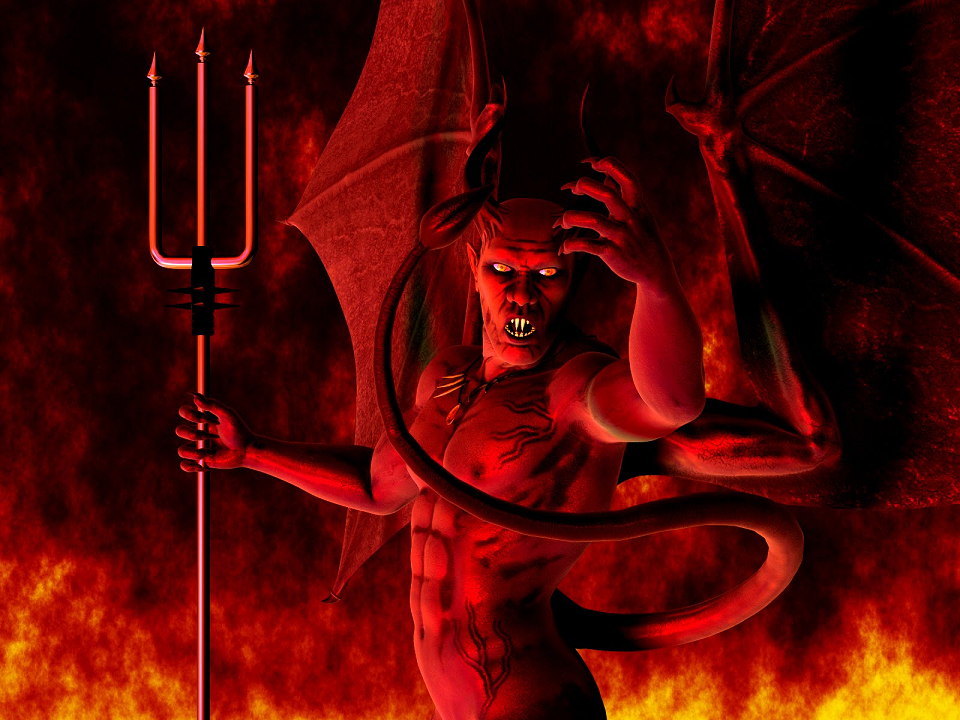 Image result for devil with fork art work