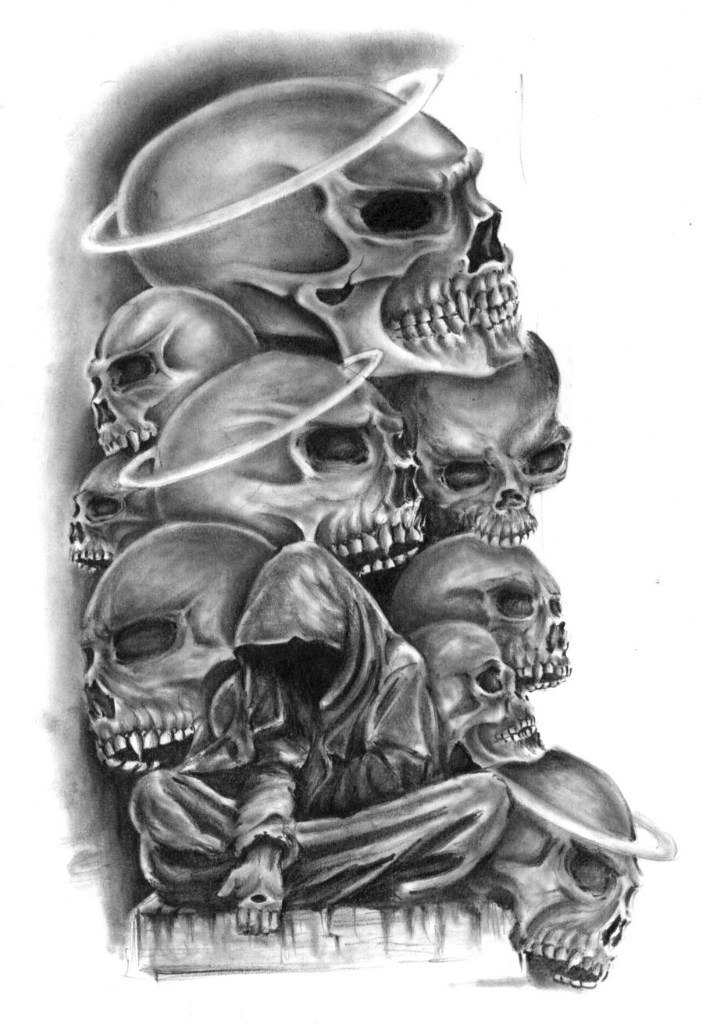 Starting a cool sleeve skull skulls tattoo blackandgreytattoo  blackandgrey horror horrorportrait Högnell TheMightyHorsemanTattooCo   a photo on Flickriver