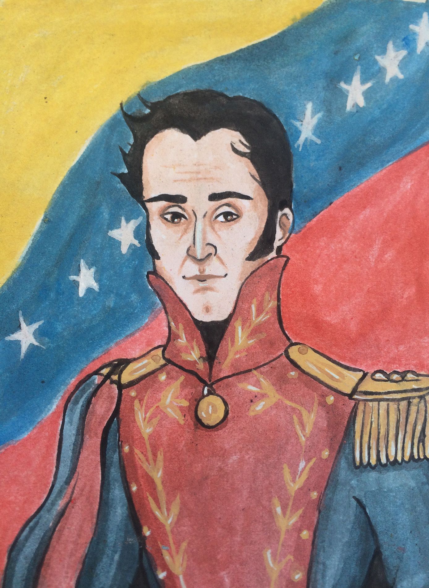 Simon Bolivar Dibujo Para Colorear Simbolos Patrios Venezuela Trujillo