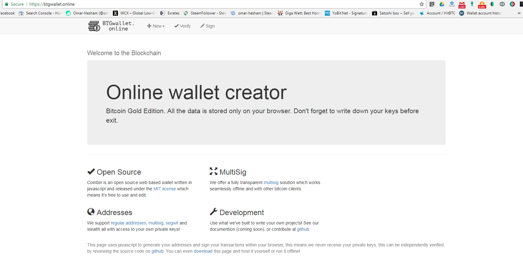 How to create bitcoin gold wallet