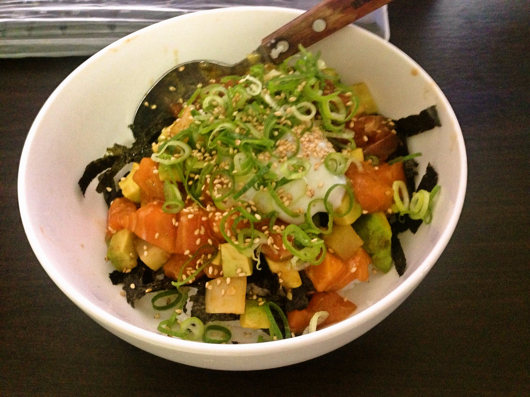 Tuna Salmon Avocado Mix Bowl Of Rice Dishes 鮪 サーモン アボガド の ユッケ丼 Steemit