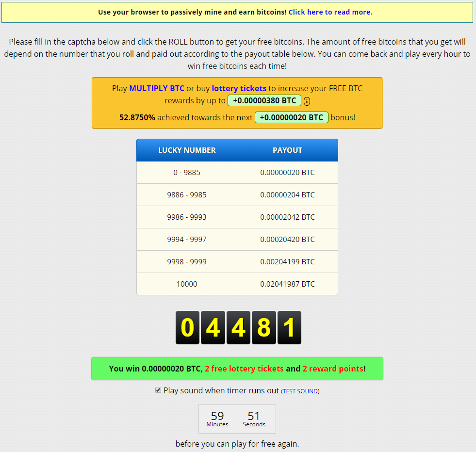 즉시 입,출금 가능한 비트코인 게임(Freebitco.in)과 실시간 비트코인 이자! EARN BTC MULTIPLY BTC  BITCOIN GAME — Steemit