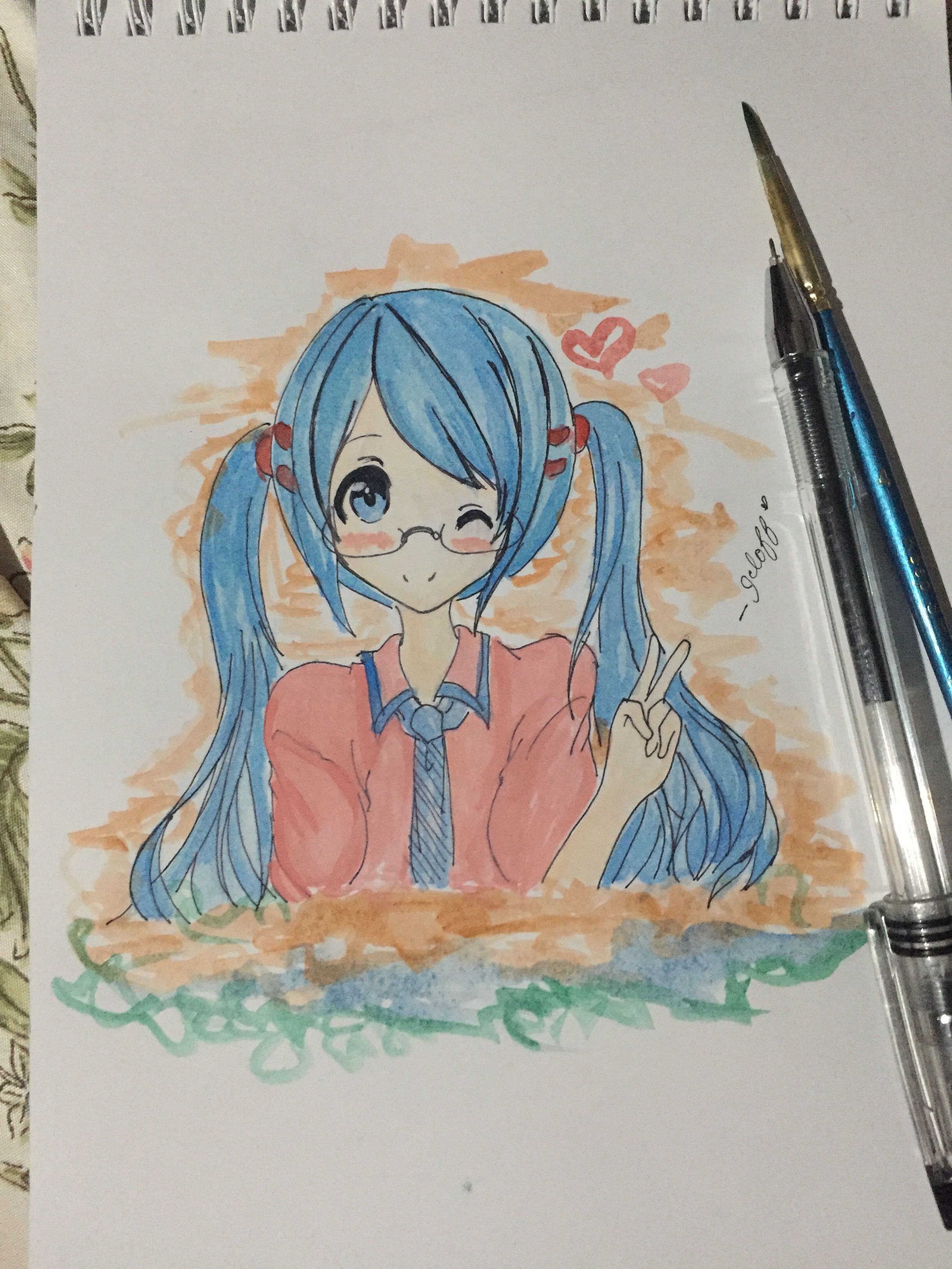 Anime Watercolour Art#50: Step-by-Step Tutorial — Steemit