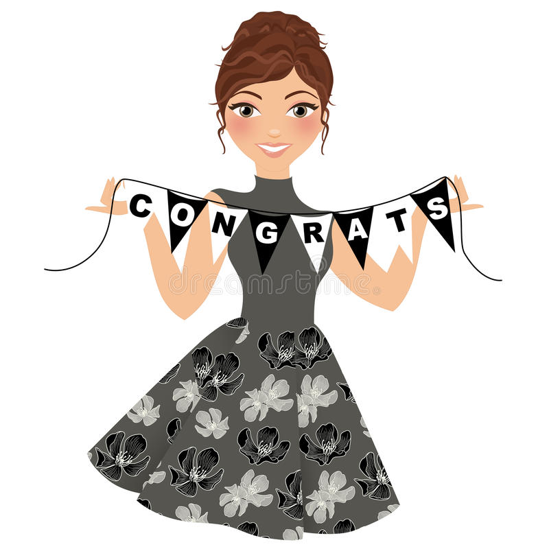 congratulations-banner-girl-woman-party-dress-holding-congrats-bunting-black-white-43597907.jpg
