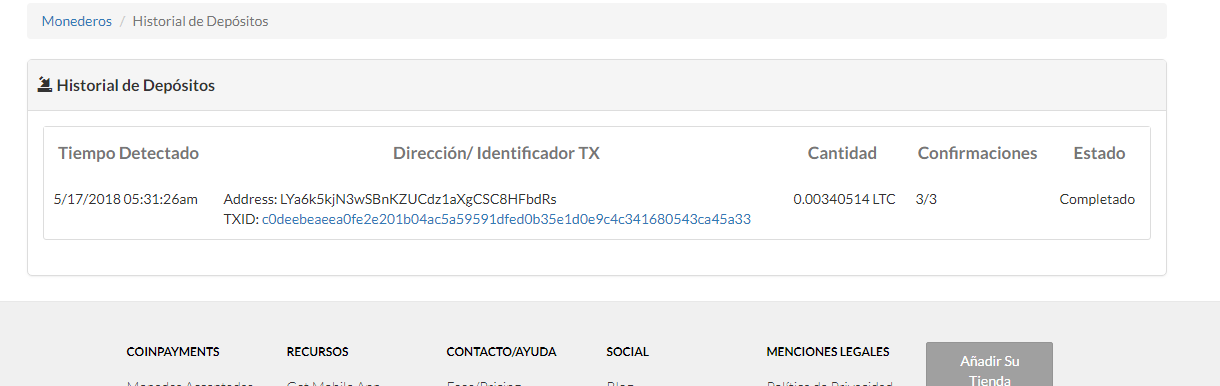 prueba de pago coinpot billetera  17-05-2018.png