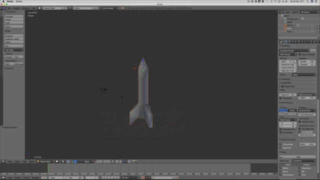 How to make a low poly Rocket in blender 