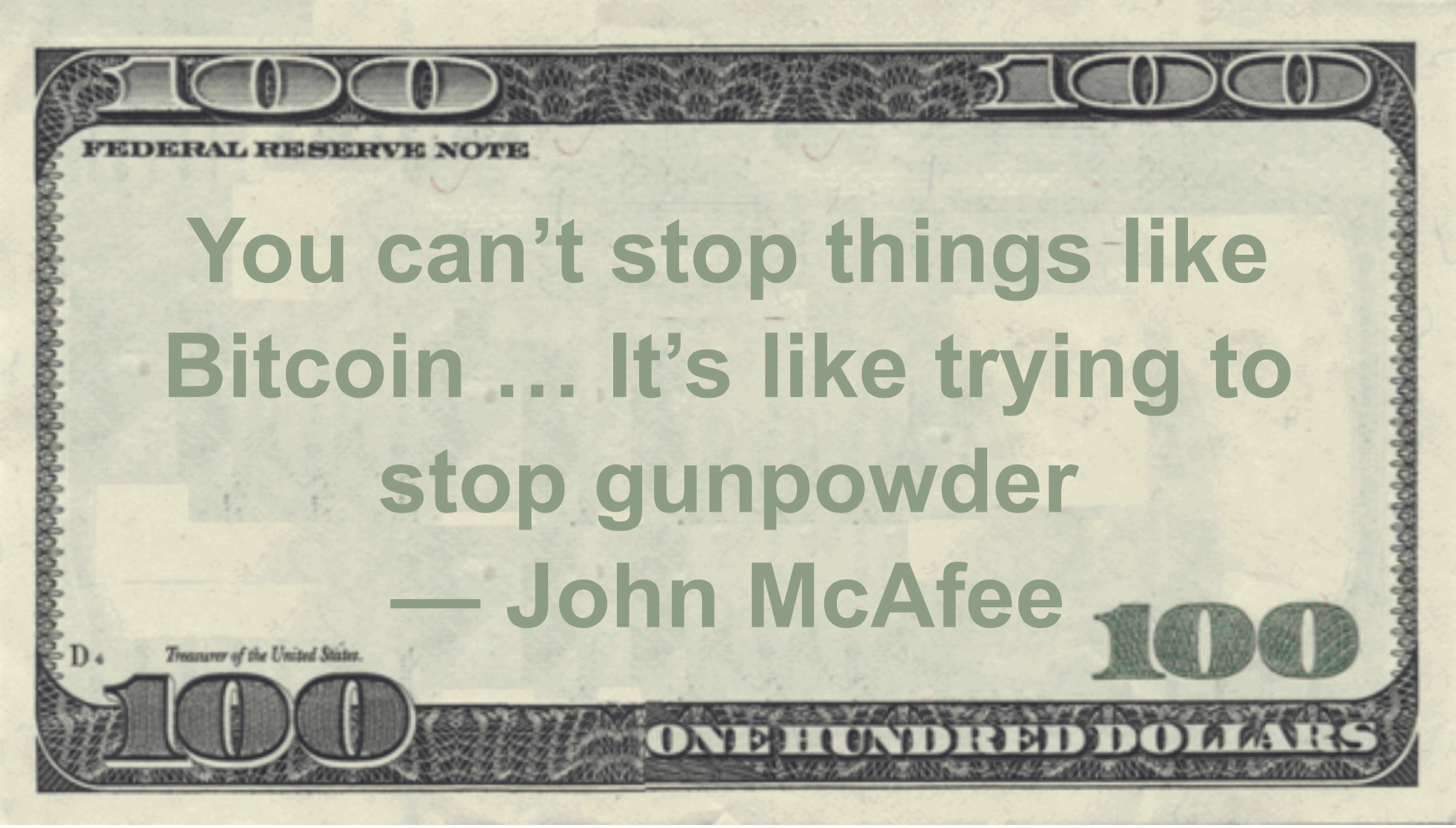 - John McAfee is completely sure 