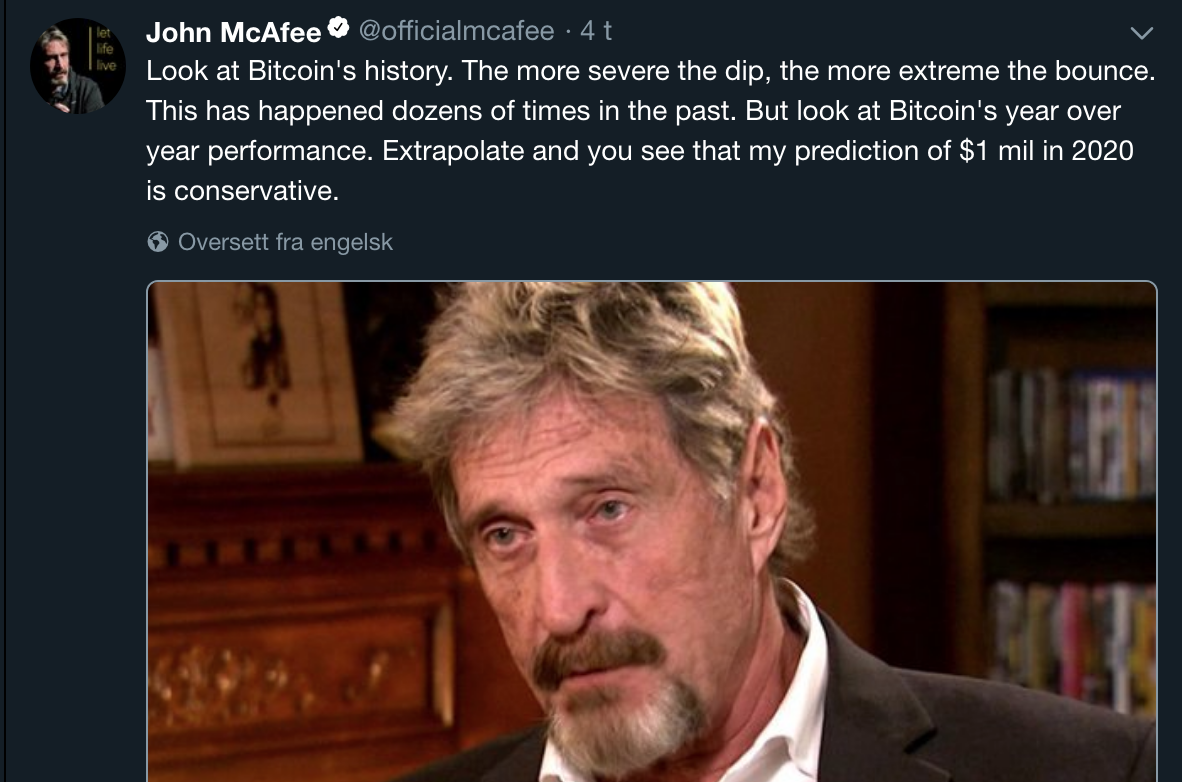 Does John Mcafee Make Sense Predicting Bitcoin At 1 Million Usd In - 