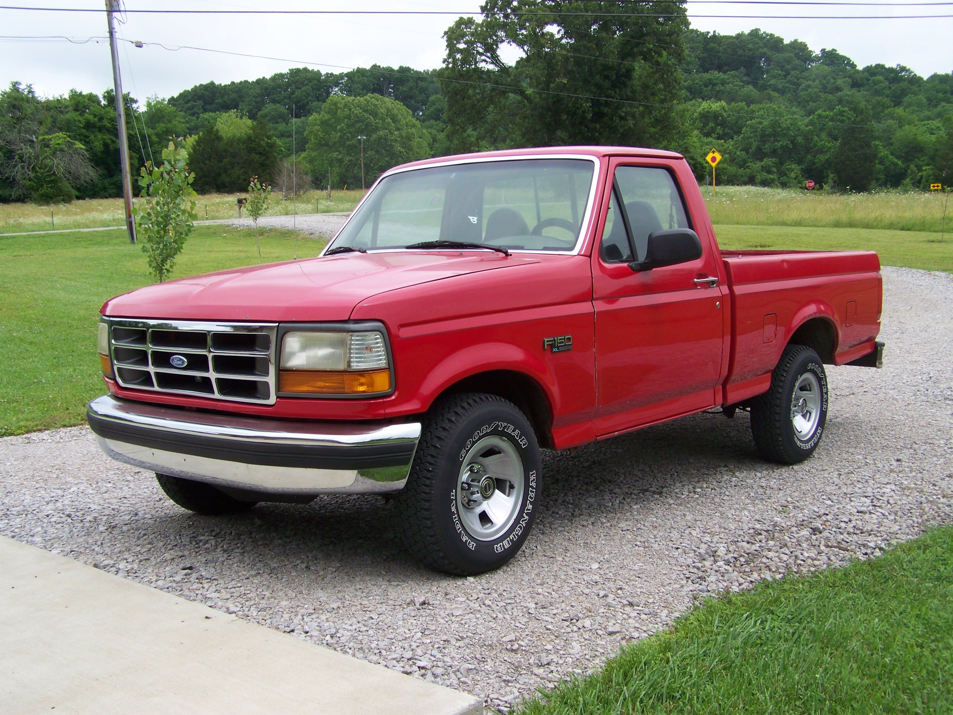 old red ford truck