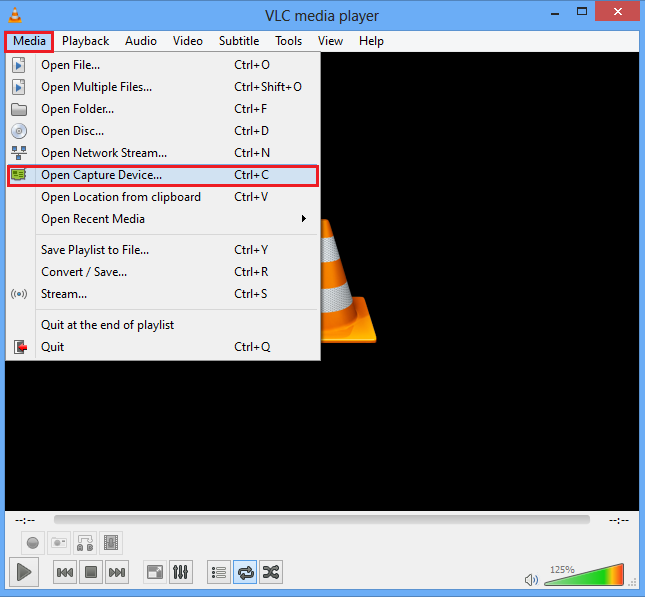 record webcam with vlc media player