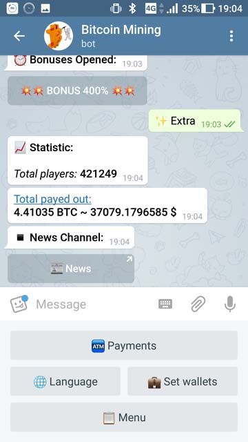 Bitcoin mining bot telegram intellectual corporation forex factory