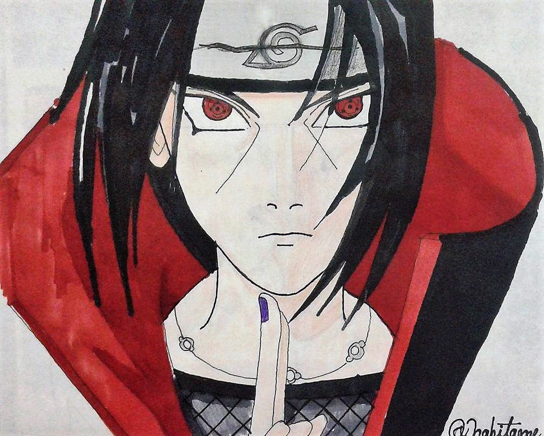 Drawing Itachi Uchiha from Naruto Shippuden !!!! — Steemit