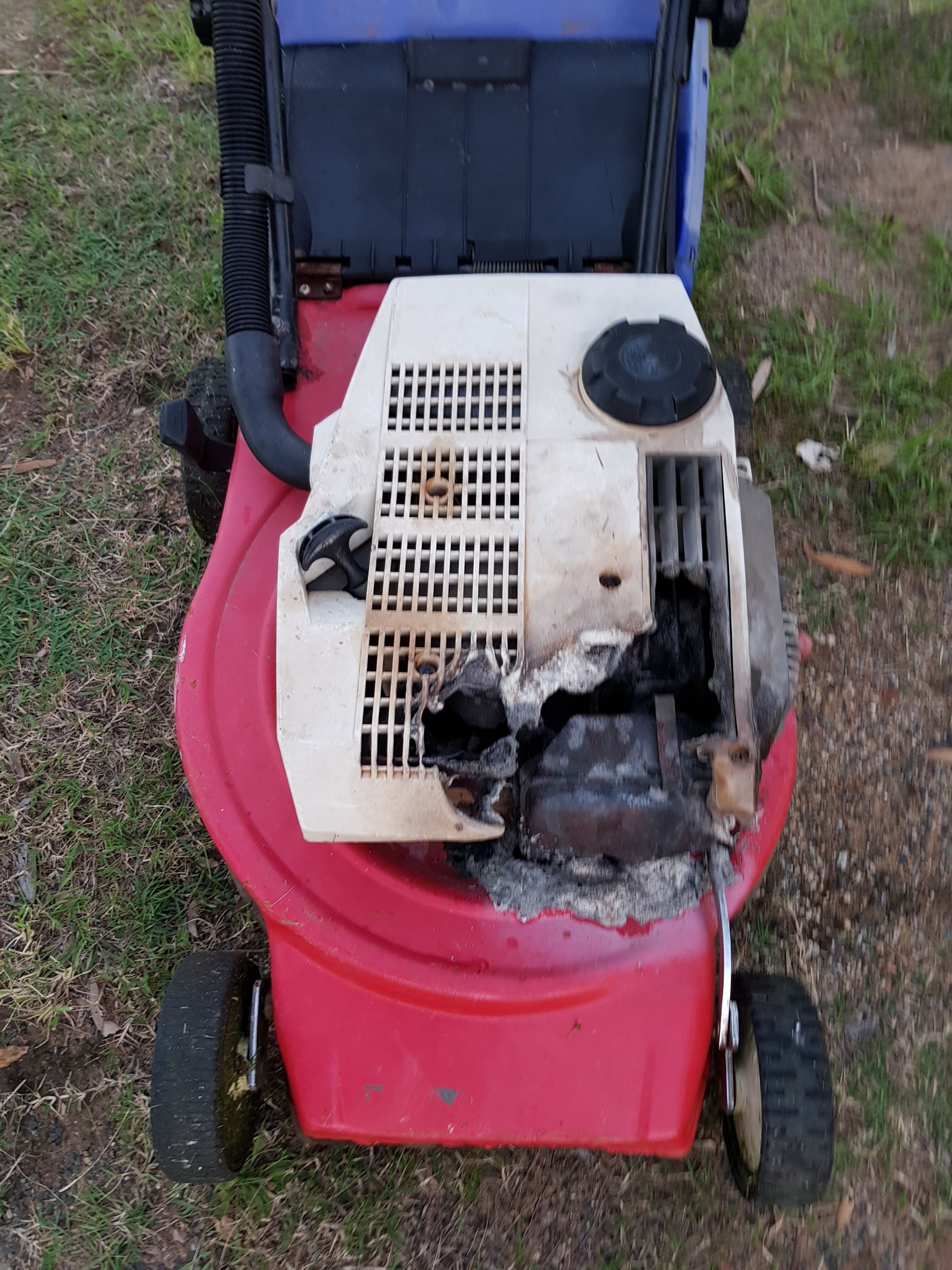 Today My Lawn Mower Caught On Fire Steemit