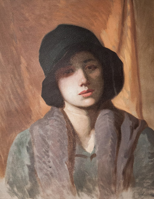 János_Stein_-_Dreaming_young_girl_in_art_deco_hat.jpg