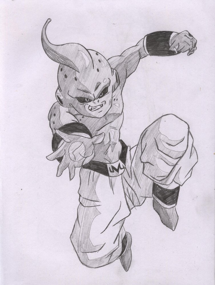 DRAWING KID BUU - DRAGON BALL Z - HOW TO DRAW KID BUU 