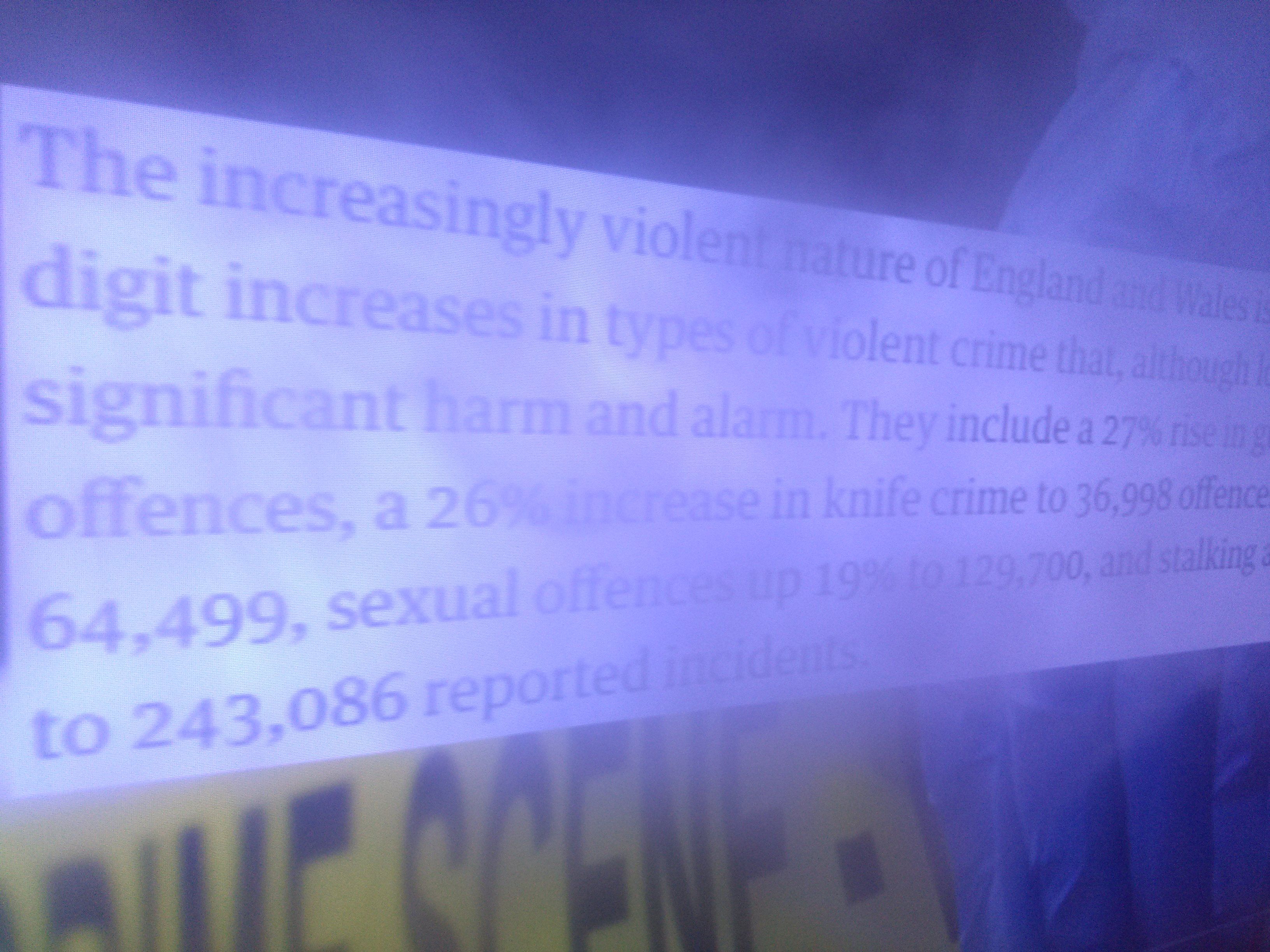 Grim violent crime stats in England. (155/365)