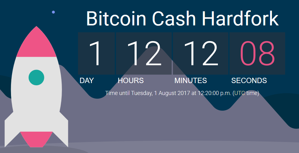 Countdown Timer To Bitcoin Cash Hardfork Exchange Support List - 