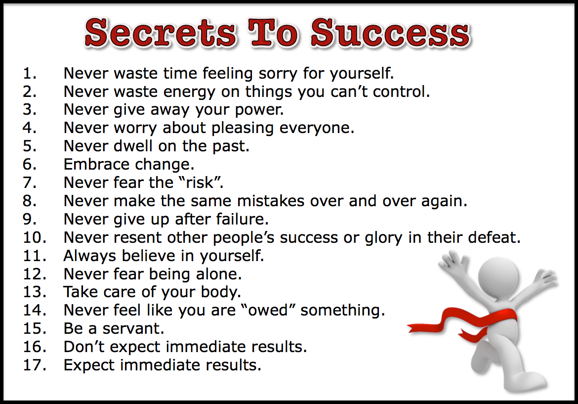 secrets of success.