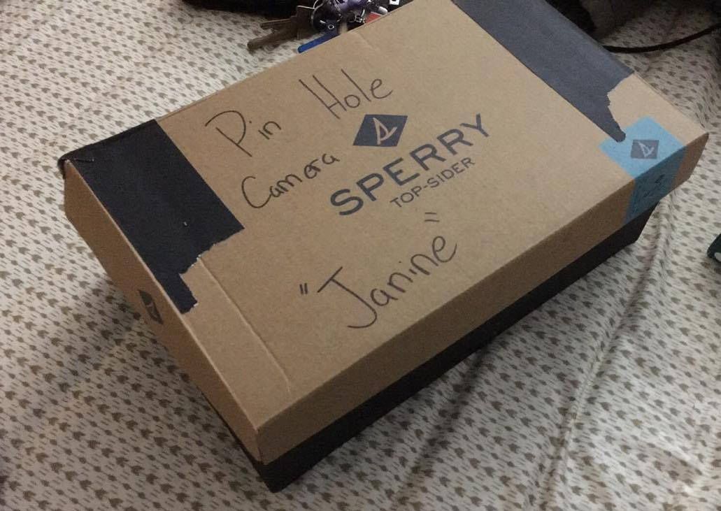 Camera Obscura with a Sperry Shoe Box 