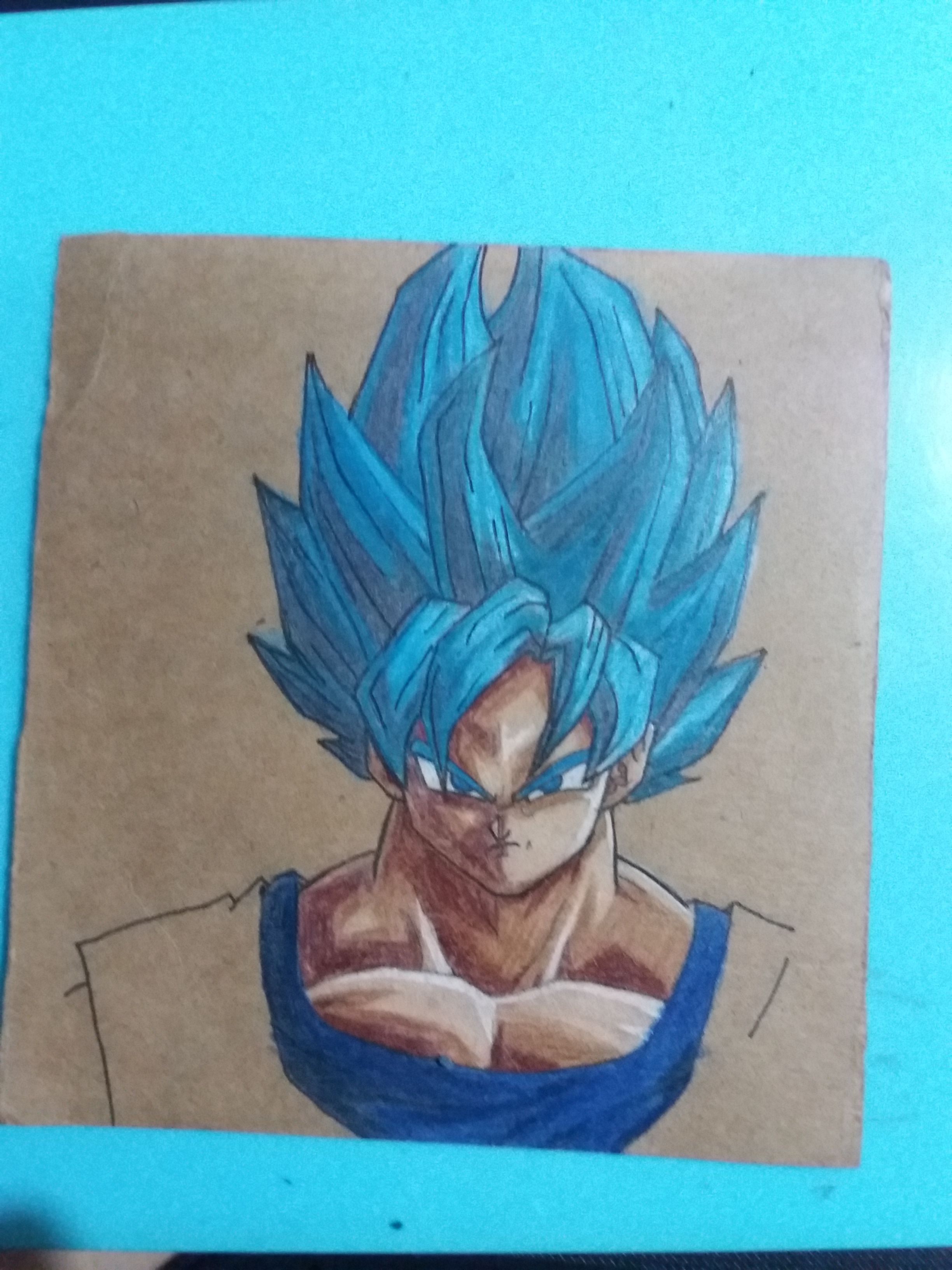 Super Saiyan Goku - Goku Ssj Blue Drawing, HD Png Download - vhv