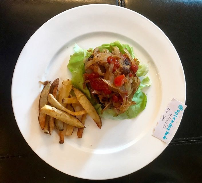 @splendorhub Day 3 Portobello with grilled tomatoe and onions. w fries.JPG