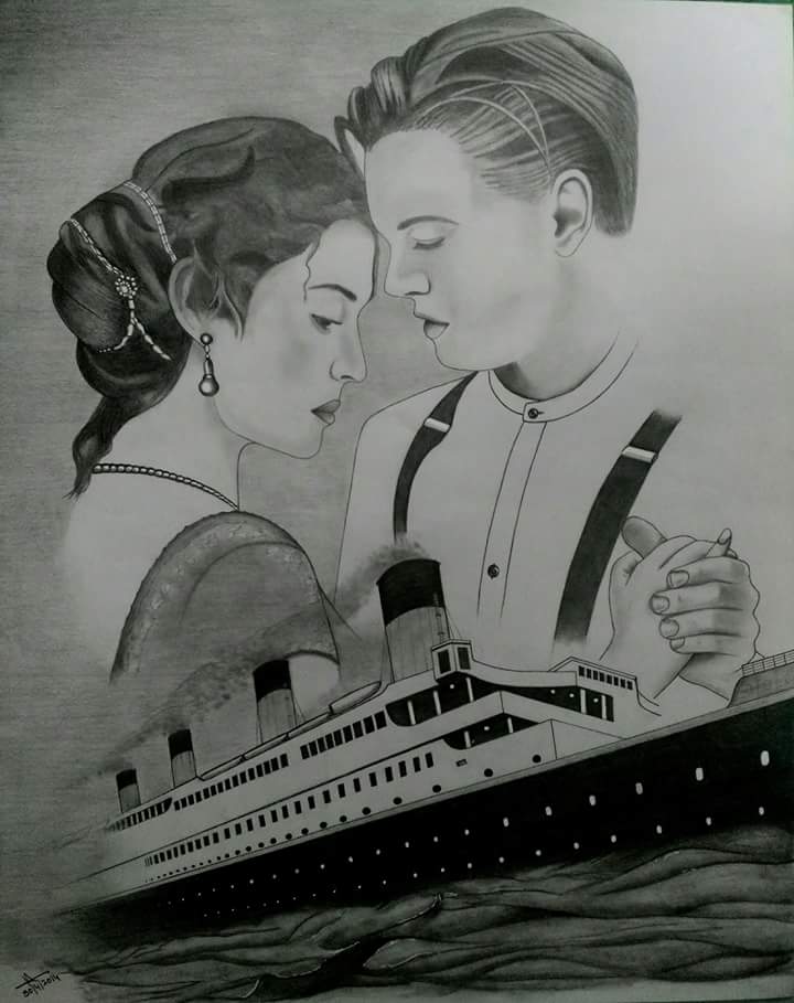 BDON Drawing of the movie Titanic Jack  Rose