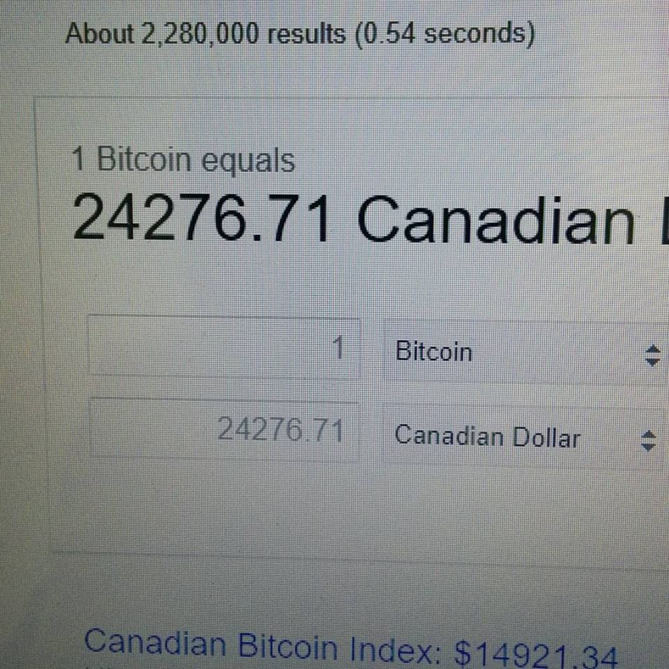 1 million bitcoin to cad