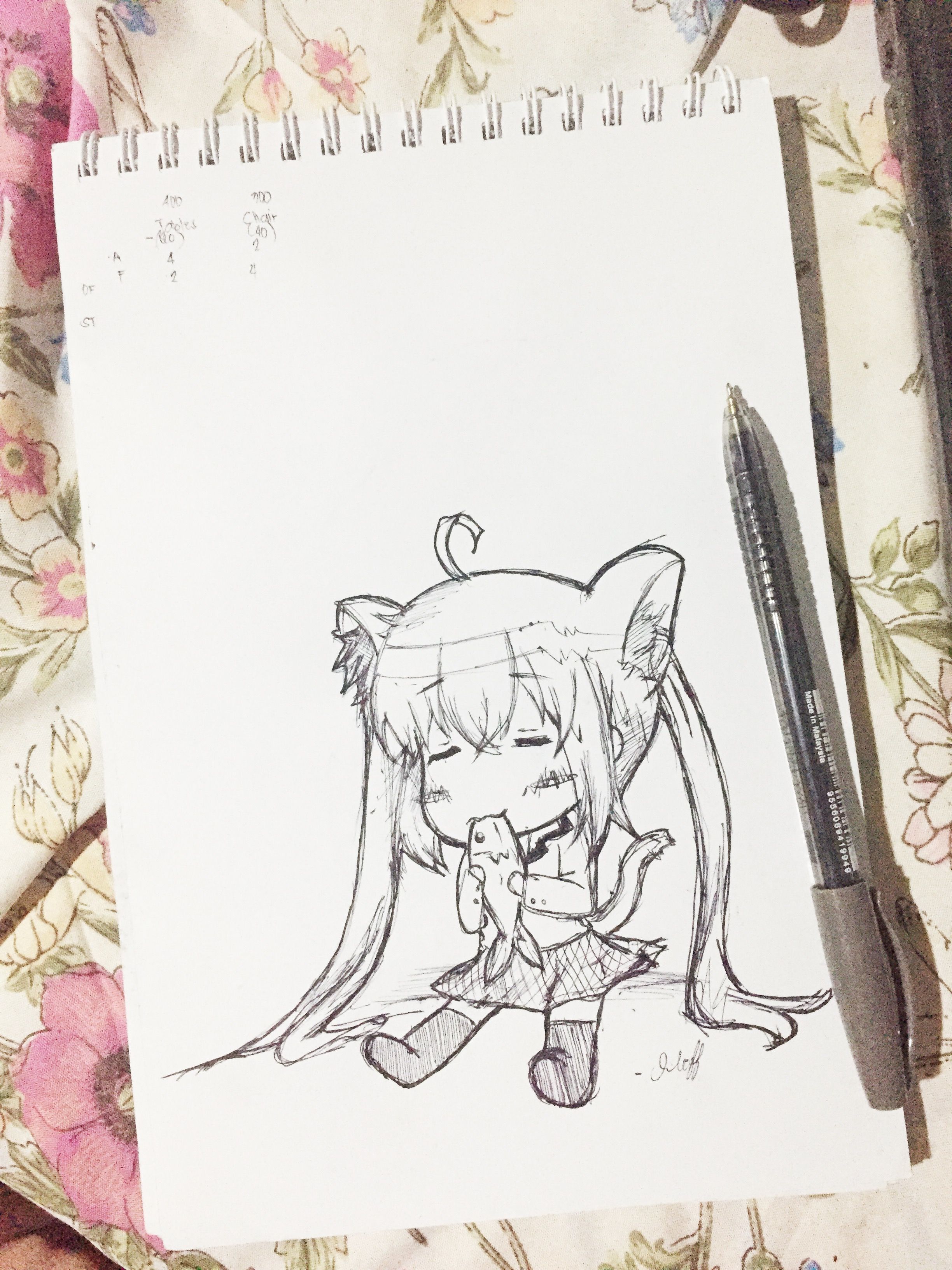 anime chibi drawings in pencil