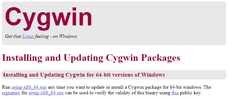 cygwin tutorial windows 10