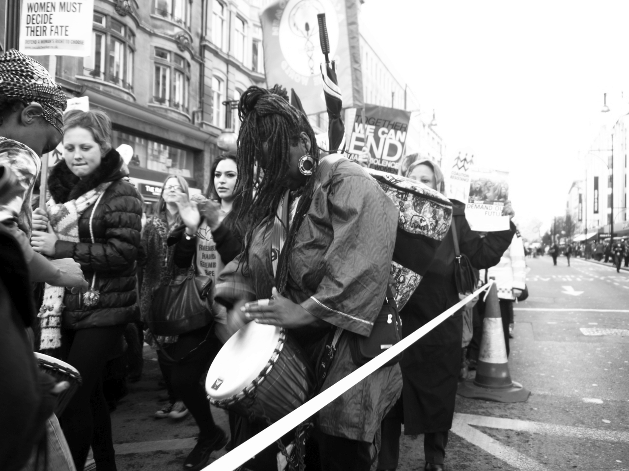 18850327953 - drummers lead the march women against violence bw.jpg