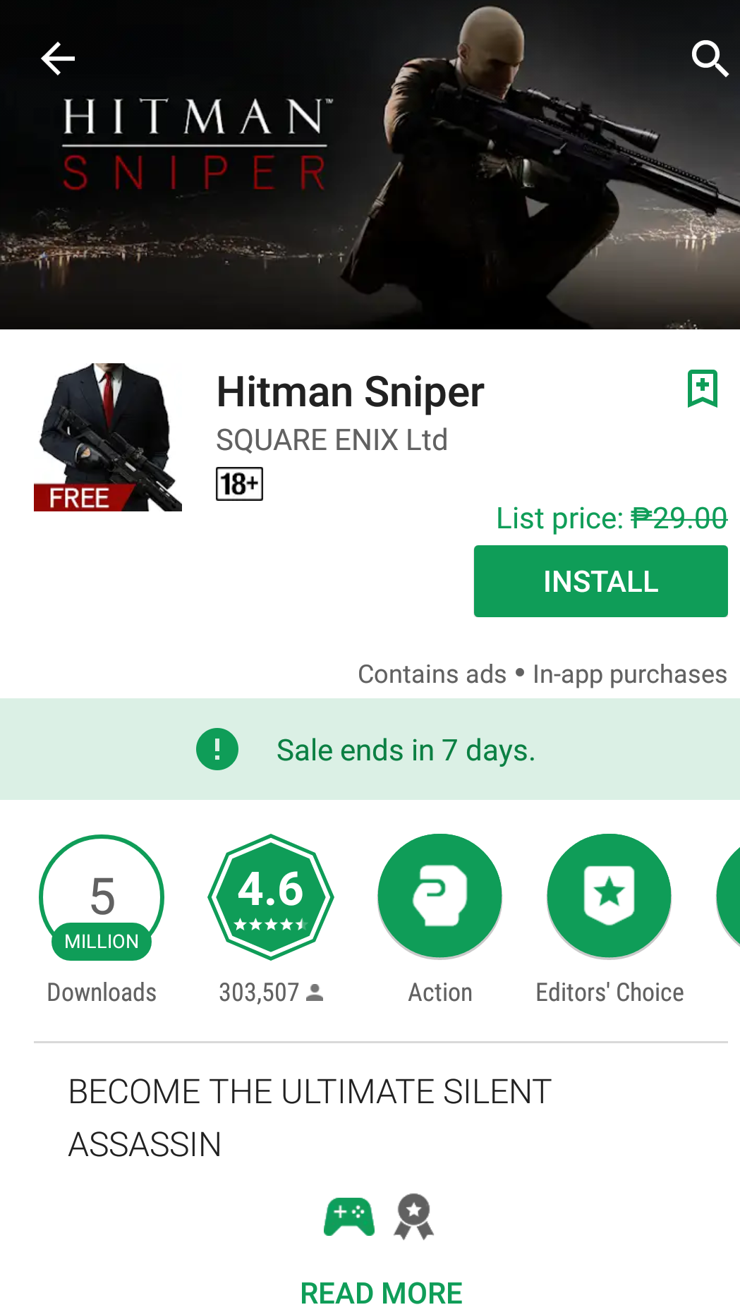 Hitman Sniper is free on Google Play. — Steemit