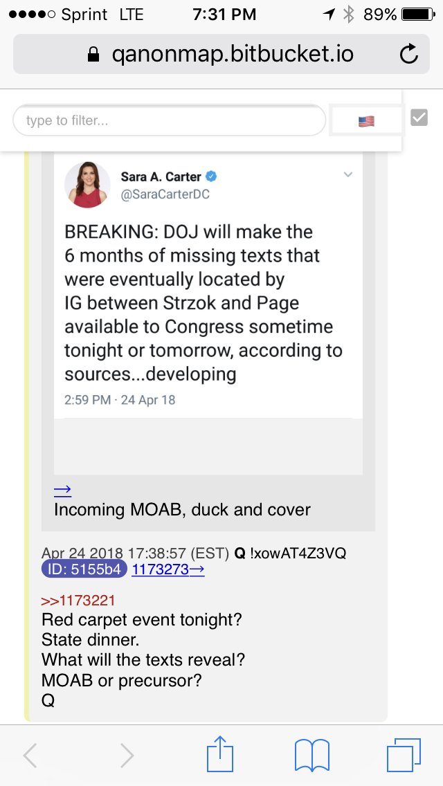 Qanon Sara Carter Q Happened texts strzok page released privately to Congress 4 26 2018 1 of 2.png