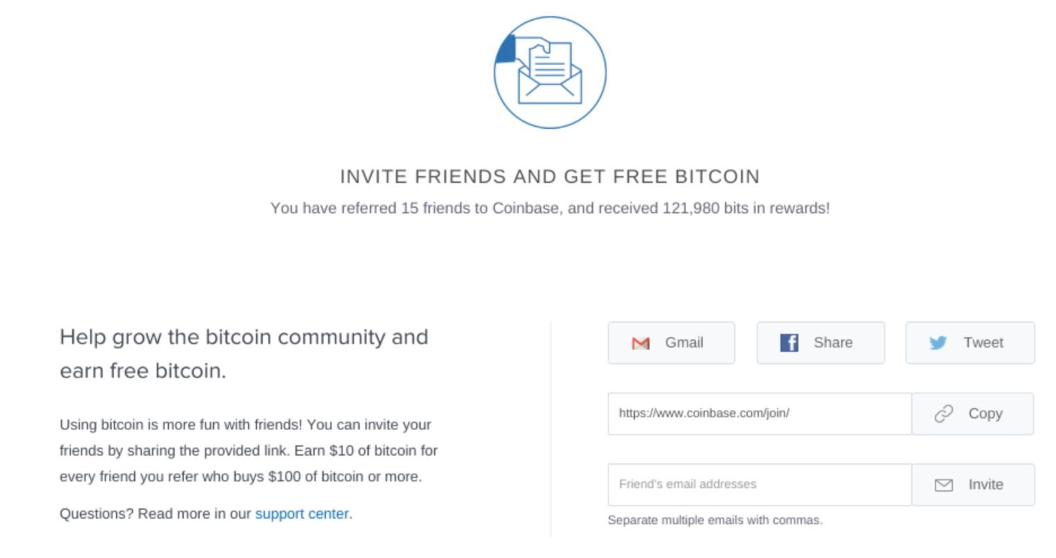 How To Get Free Bitcoin By Referring Others To Coinbase Steemit - 
