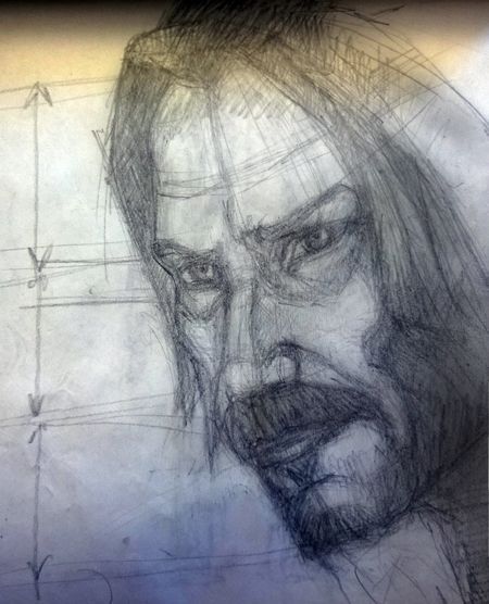 John Wick pencil sketch - Keanu Reeves