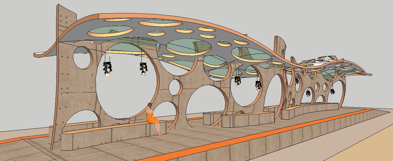 Wave Form Translucent Circles Station Canopy1.JPG