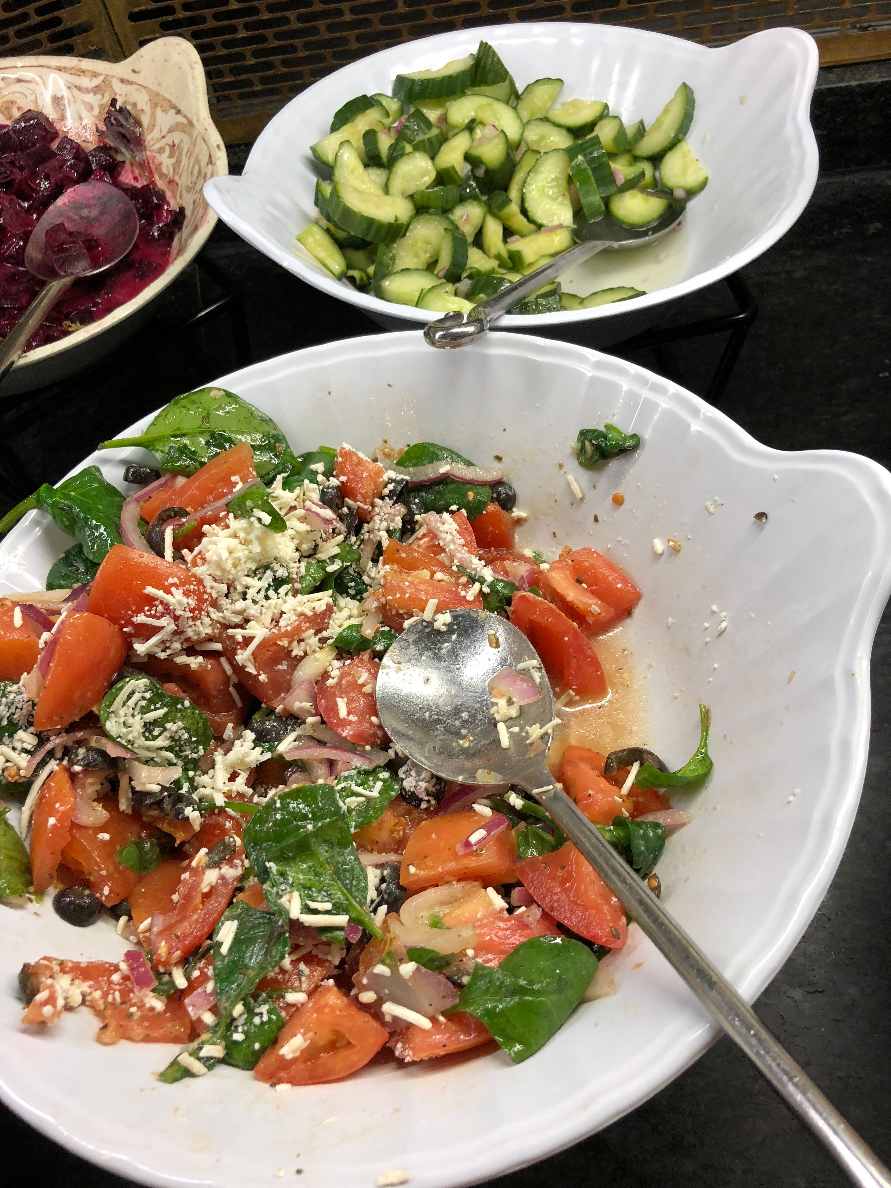 Tomato salad and cucumbers Lunch Buffet in Walt Disney World at Crystal Palace!.jpg