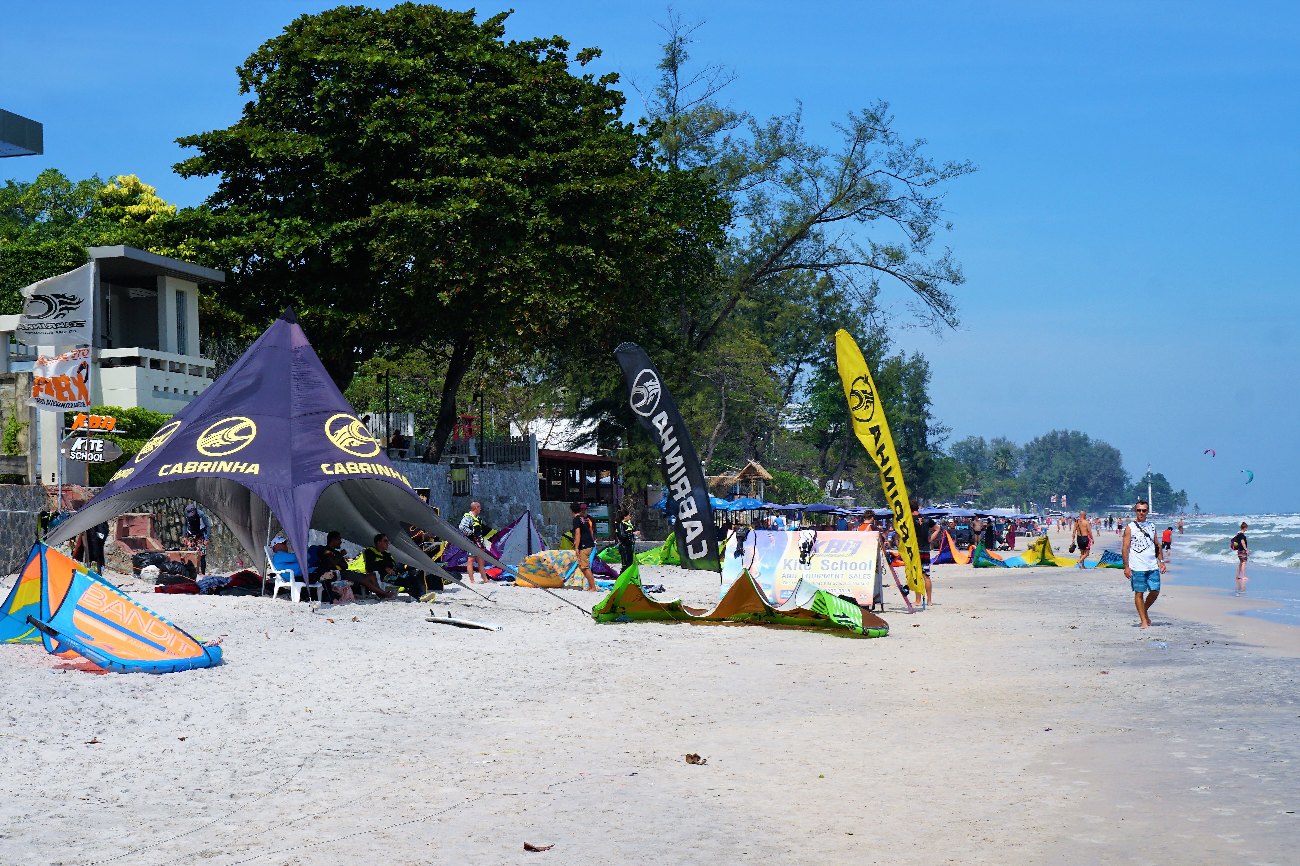 Colorful Kite Surfers On Hua Hin Beach Steemit