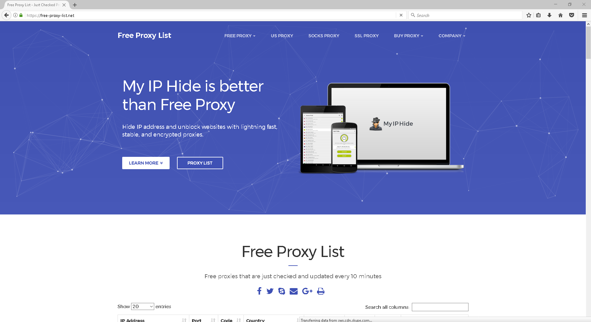 free proxy nl