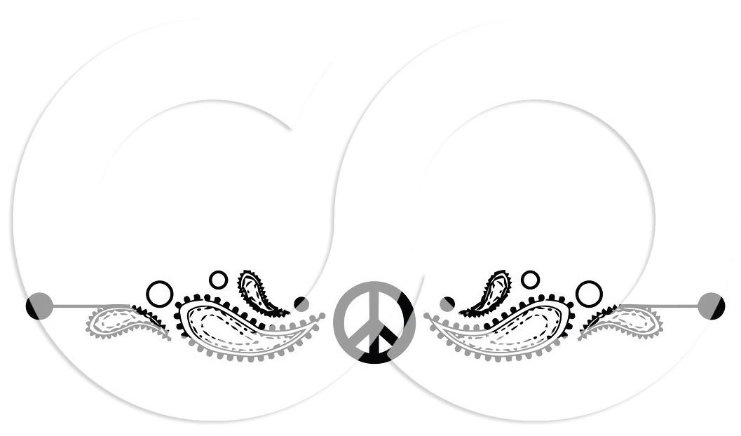 Clipart-Illustration-Of-A-Black-And-White-Paisley-And-Peace-Symbol-Header-Divider-Banner-Or-Lower-Back-Tattoo-Design-102434011.jpg