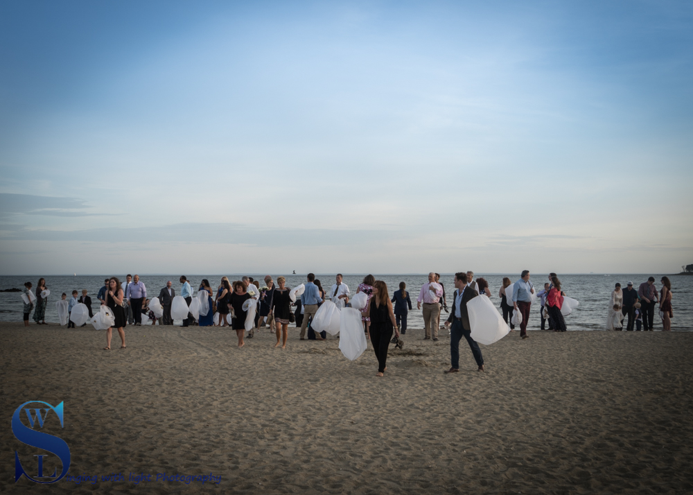 Gulf Beach wedding party and lanterns-3.jpg