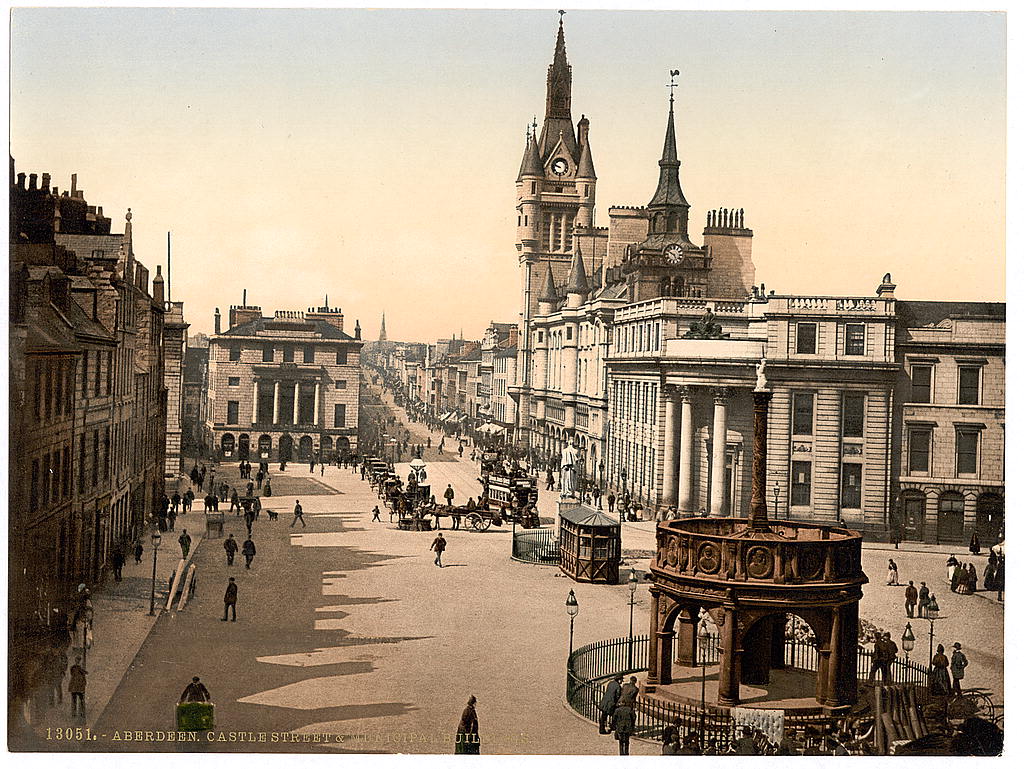 [Castle Street and municipal buildings, Aberdeen, Scotland] 1890.jpg